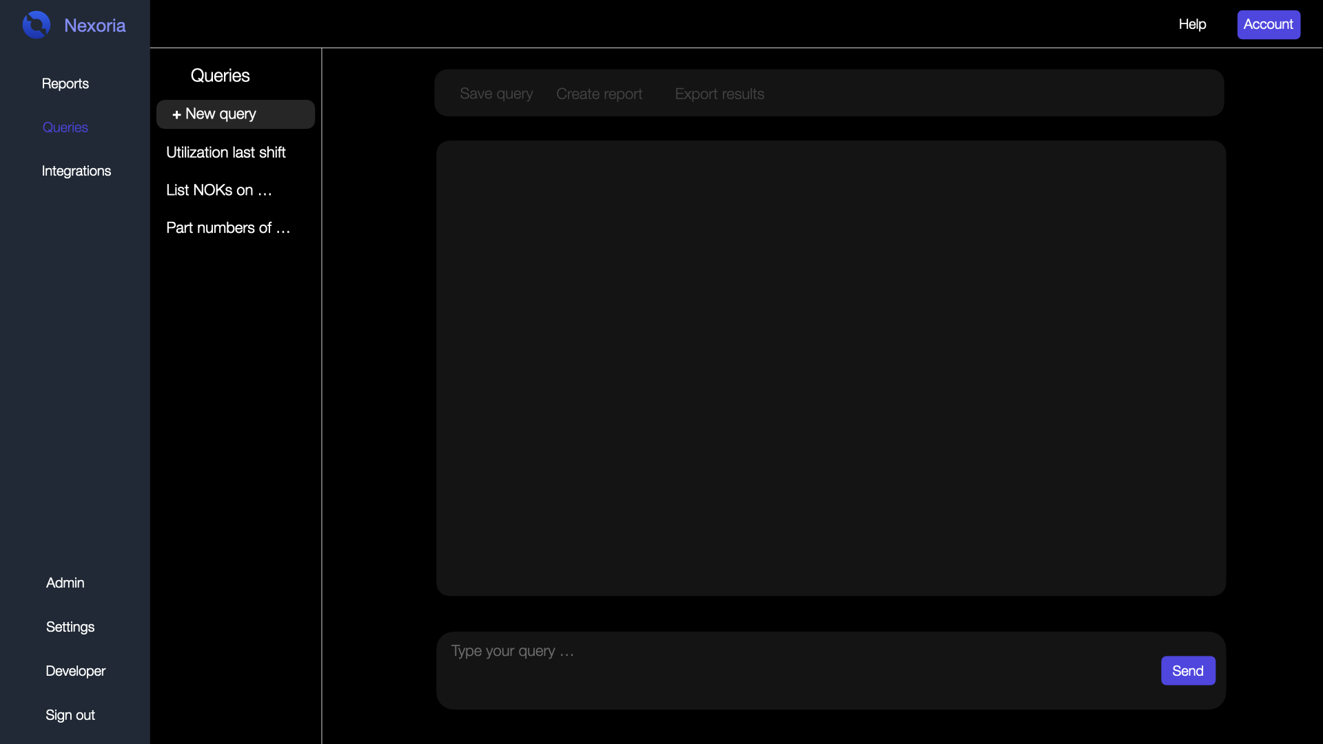 Creating query mockup